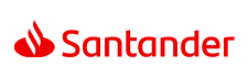 logomarca do santander, que direciona a pagina de financiamento de projetos fotovoltáicos