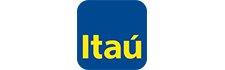 logomarca do itau, que direciona a pagina de financiamento de projetos fotovoltáicos